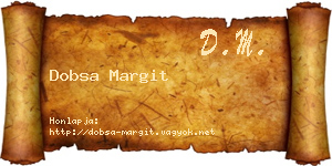 Dobsa Margit névjegykártya